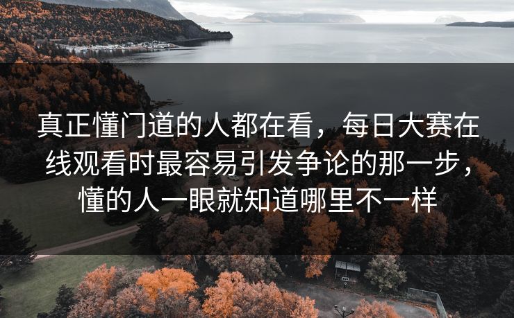 真正懂门道的人都在看,每日大赛在线观看时最容易引发争论的那一步,懂的人一眼就知道哪里不一样 真正懂门道的人都在看,每日大赛在线观看时最容易引发争论的那一步,懂的人一眼就知道哪里不一样