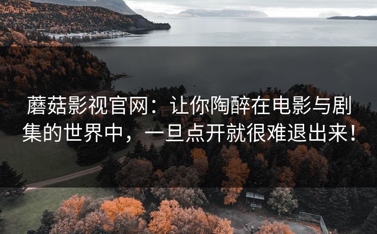 蘑菇影视官网：让你陶醉在电影与剧集的世界中，一旦点开就很难退出来！