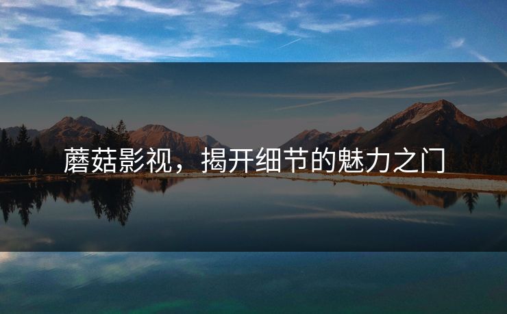蘑菇影视,揭开细节的魅力之门 蘑菇影视,揭开细节的魅力之门
